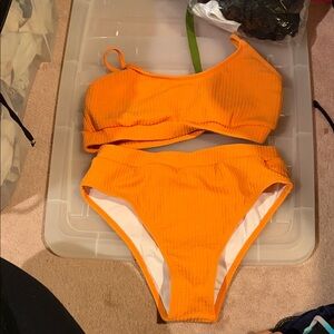 Vibrant Orange Bikini Set